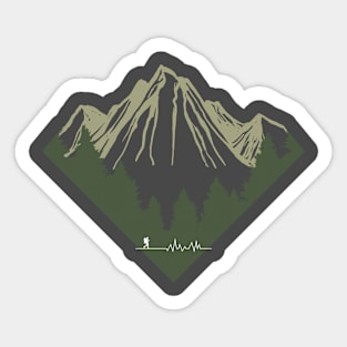 The heartbeat of the mountain. Sticker